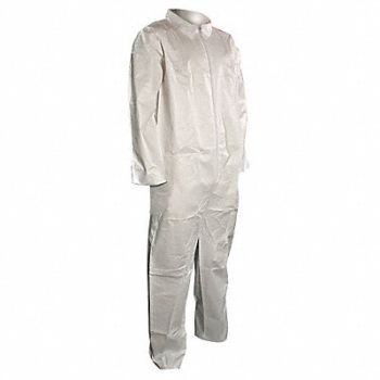 CELLUCAP Collared Coveralls White L Straight PK25, 22CU15