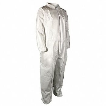 CELLUCAP Collared Coveralls White L Elastic PK25, 22CU19