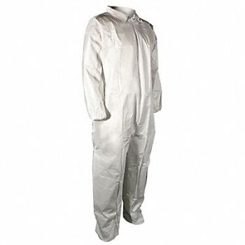 CELLUCAP Collared Coveralls Whte 2XL Elastic PK25, 22CU21