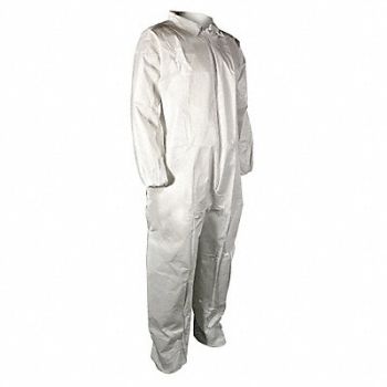 CELLUCAP Collared Coveralls Whte 4XL Elastic PK25, 22CU23