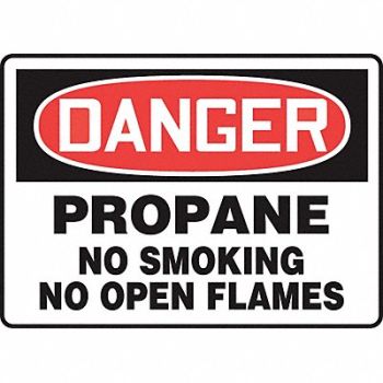 ACCUFORM Danger No Smoking Sign Propane 10X14, 772N23