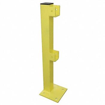 GRAINGER APPROVED Flush End Post 45 in Yellow Steel, 22DN10