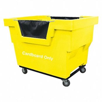 ROYAL BASKET TRUCKS Cube Truck HDPE Yellow 23.6 cu ft., 22E964