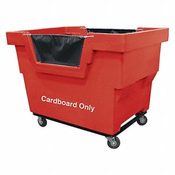 ROYAL BASKET TRUCKS Cube Truck HDPE Red 23.6 cu ft., 22E965