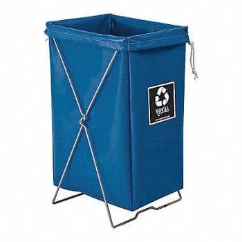 ROYAL BASKET TRUCKS Enviro Hamper Kit 30 gal Blue, 22E969