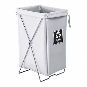 ROYAL BASKET TRUCKS Enviro Hamper Kit 30 gal White, 22E971