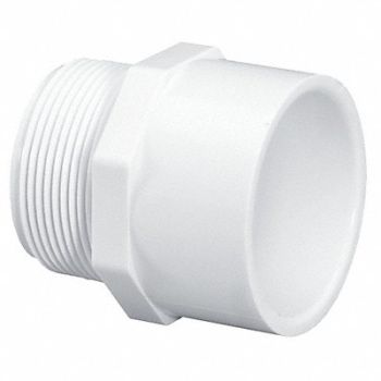 GRAINGER APPROVED Male Adapter 6 in Schedule 40 White, 22FM31