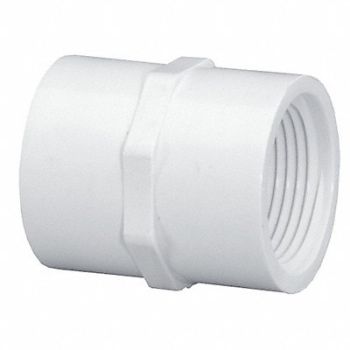 GRAINGER APPROVED Coupling 1/2 in Schedule 40 FNPT White, 22FJ47