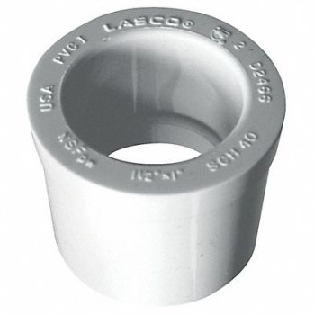 GRAINGER APPROVED Reducing Bushing 1 1/2 x 1 1/4 in PVC, 22FK33