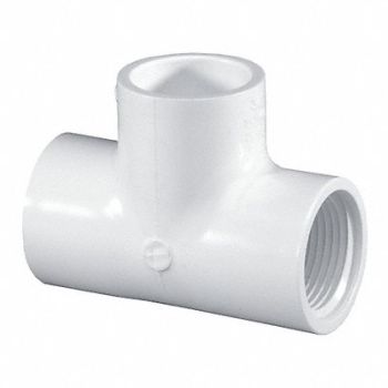 GRAINGER APPROVED Tee 1/2 in Schedule 40 PVC 600 PSI, 22FL79