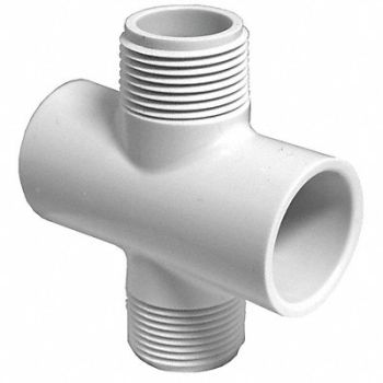 GRAINGER APPROVED Standard Cross 1 in Schedule 40 PVC, 22FM10