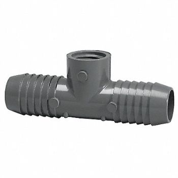 GRAINGER APPROVED Reducing Tee 1 1/2 x 1 x 1 1/2 in White, 22FN66