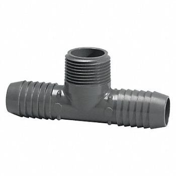 GRAINGER APPROVED Male Adapter Tee 1 in PVC 200 psi Gray, 22FN69