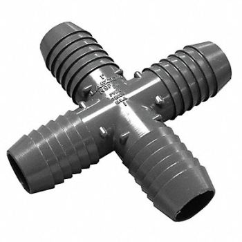 GRAINGER APPROVED Cross 1 in Pipe Size Insert PVC Gray, 22FN80