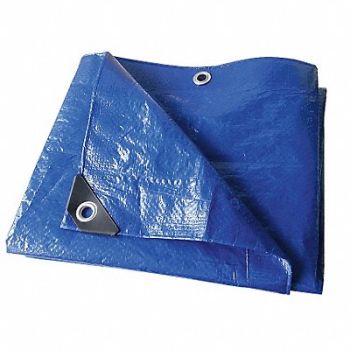 GRAINGER APPROVED Tarp Polyethylene Blue 12x16 ft, 22JC28