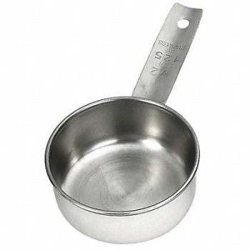 TABLECRAFT PRODUCTS COMPANY Measuring Cup 1/2 Cup Stainless Steel, 22JJ90