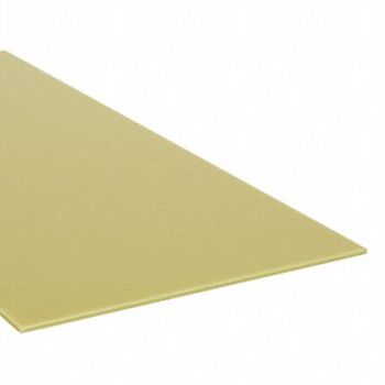 GRAINGER APPROVED K6040 PlstcSheet HDPE 12 x24 0.5 T Yllw Opque, 22JM63