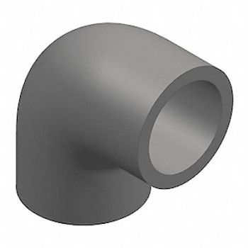 GRAINGER APPROVED 90 Elbow 8 in Schedule 80 Socket Gray, 22JY41