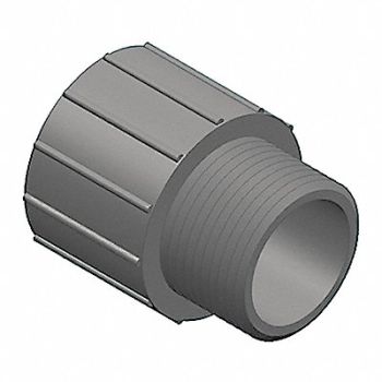 GRAINGER APPROVED Male Adapter 8 in Schedule 80 Gray, 22JY74