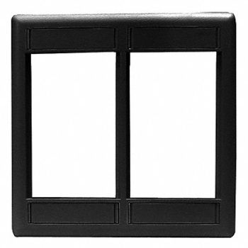 HUBBELL PREMISE WIRING IStation Plate Black 6U, 22LV01