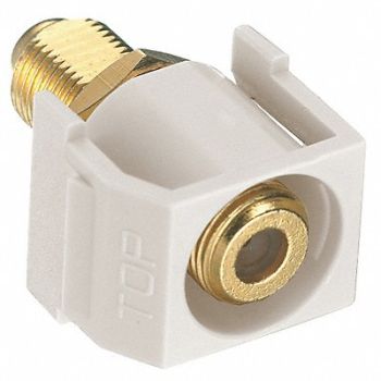 HUBBELL PREMISE WIRING Connector RG6/RG59 Light Almond, 22LV27