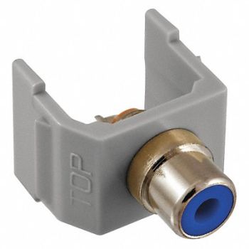 HUBBELL PREMISE WIRING Connector RCA Duplex Gray, 22LV37
