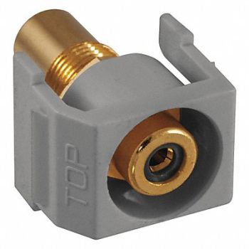 HUBBELL PREMISE WIRING Inline Coupler RCA Duplex Gray, 22LV48