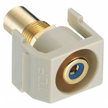 HUBBELL PREMISE WIRING Connector RCA Duplex Ivory, 22LV54