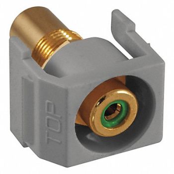 HUBBELL PREMISE WIRING Inline Coupler RCA Duplex Gray, 22LV67