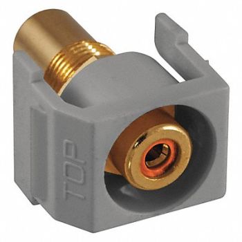 HUBBELL PREMISE WIRING Inline Coupler RCA Duplex Gray, 22LV81