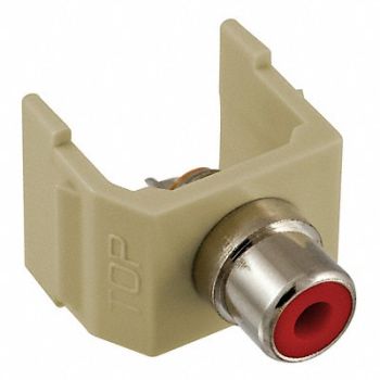 HUBBELL PREMISE WIRING Connector RCA Duplex Ivory, 22LV87