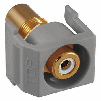HUBBELL PREMISE WIRING Inline Coupler RCA Duplex Gray, 22LW10