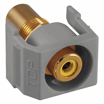 HUBBELL PREMISE WIRING Inline Coupler RCA Duplex Gray, 22LW24