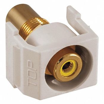 HUBBELL PREMISE WIRING Inline Coupler RCA Duplex Light Almond, 22LW25