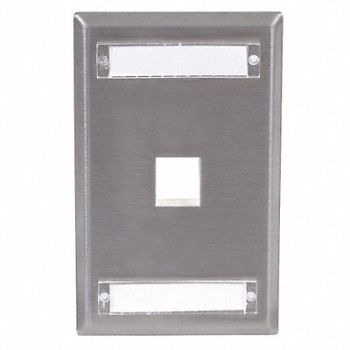 HUBBELL PREMISE WIRING Plate 1 Port Gray, 22LW33