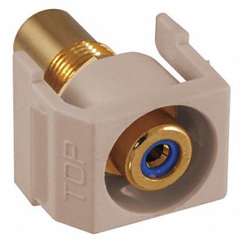 HUBBELL PREMISE WIRING Inline Coupler RCA Duplex Almond, 22LX19