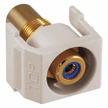 HUBBELL PREMISE WIRING Inline Coupler RCA Duplex Light Almond, 22LX21
