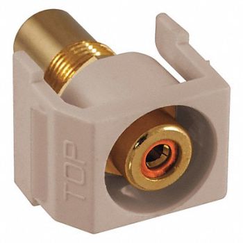 HUBBELL PREMISE WIRING Inline Coupler RCA Duplex Almond, 22LX34