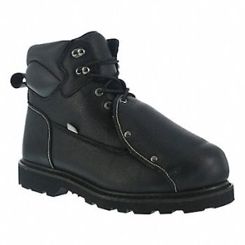 IRON AGE 6 Work Boot 13 W Black Steel PR, 22M480