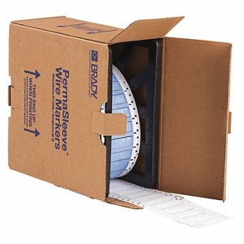 BRADY Wire Marking Sleeves White 2 In W, 22MY45