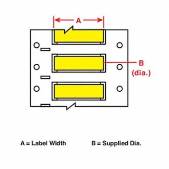 BRADY Wire Marking Sleeves 2 in W 0.851 in L, 31DY01