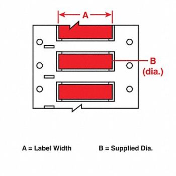 BRADY Wire Marking Sleeves 2 in W 0.235 in L, 31DY88