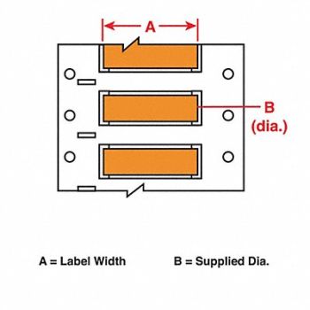 BRADY Wire Marking Sleeves 2 in W 0.851 in L, 31EA06