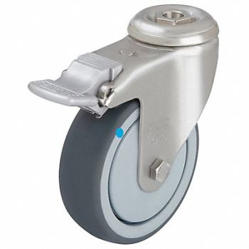 GRAINGER APPROVED Corrosion-Resistant Bolt-Hole Caster, 22N037