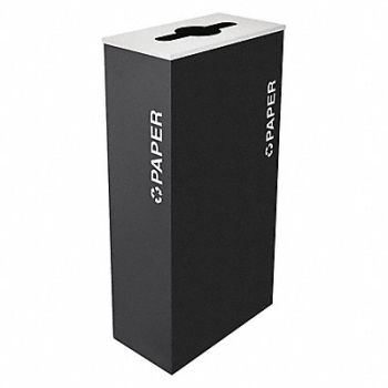 TOUGH GUY Recycling Container Black 17 gal., 22N287