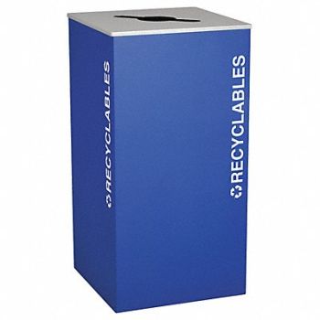 TOUGH GUY Recycling Container Blue 36 gal., 22N319