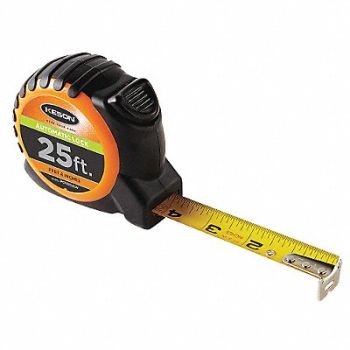 KESON Tape Measure 1 In x 25 ft Orange/Black, 22N873