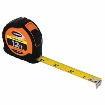 KESON Tape Measure 5/8 In x 12 ft Orange/Black, 22N880