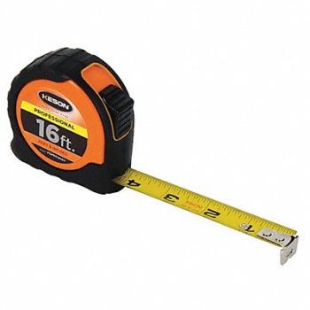 KESON Tape Measure 1 In x 16 ft Orange/Black, 22N881