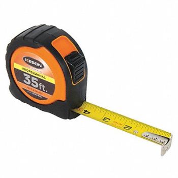 KESON Tape Measure 1 In x 35 ft Orange/Black, 22N883